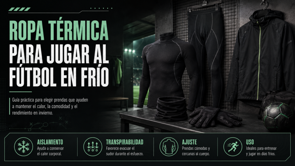 Ropa térmica para jugar al fútbol en frío: qué llevar y cómo elegirla