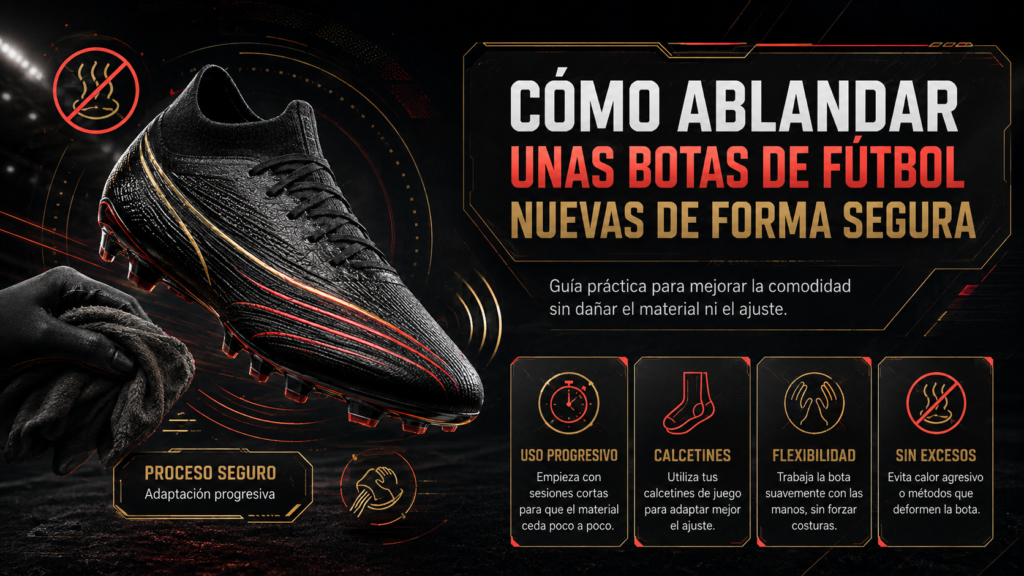 Cómo ablandar unas botas de fútbol nuevas de forma segura