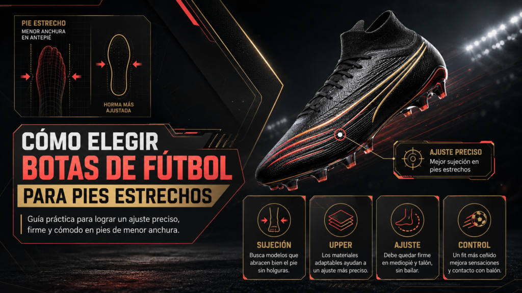 Cómo elegir botas de fútbol para pies estrechos: guía completa