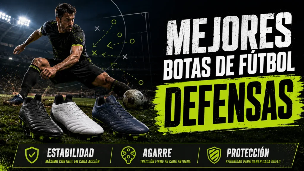 Mejores botas de fútbol para defensas: estabilidad, comodidad y velocidad