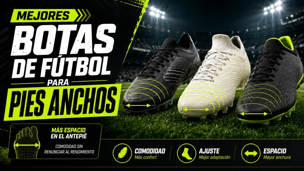 Botas de fútbol para pies anchos: mejores modelos y cómo elegirlas