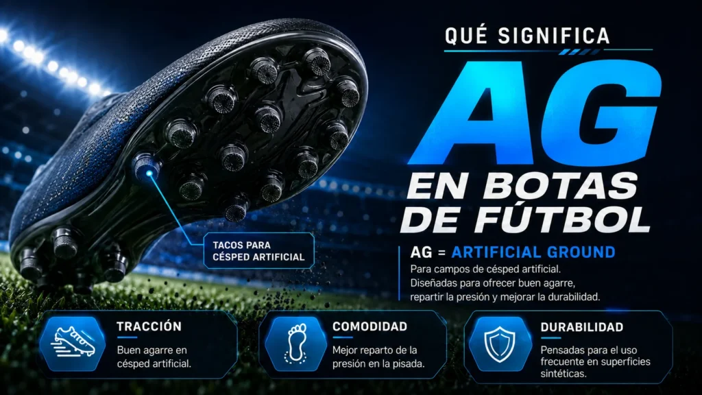 Qué significa AG en botas de fútbol: cuándo usarlas y qué debes saber