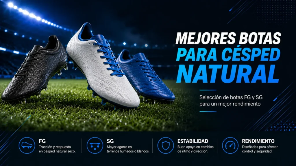 Mejores botas para césped natural: modelos recomendados para jugar en FG