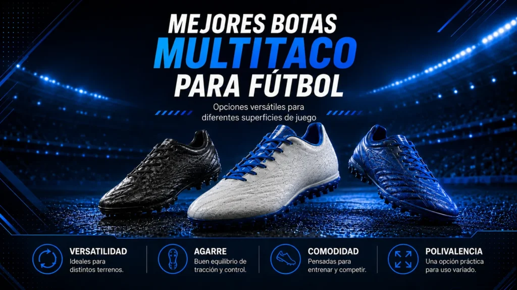 Mejores botas multitaco para fútbol: modelos recomendados para césped artificial y turf