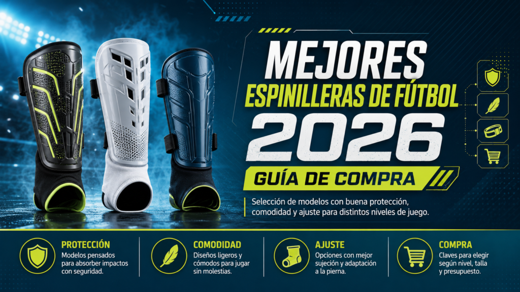 Mejores espinilleras de fútbol 2026: guía de compra
